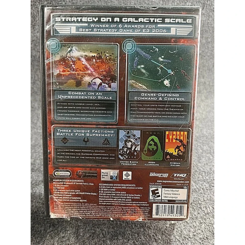 Lot Of 2 PC Games Supreme Commander & Lego Star Wars II with Original Boxes